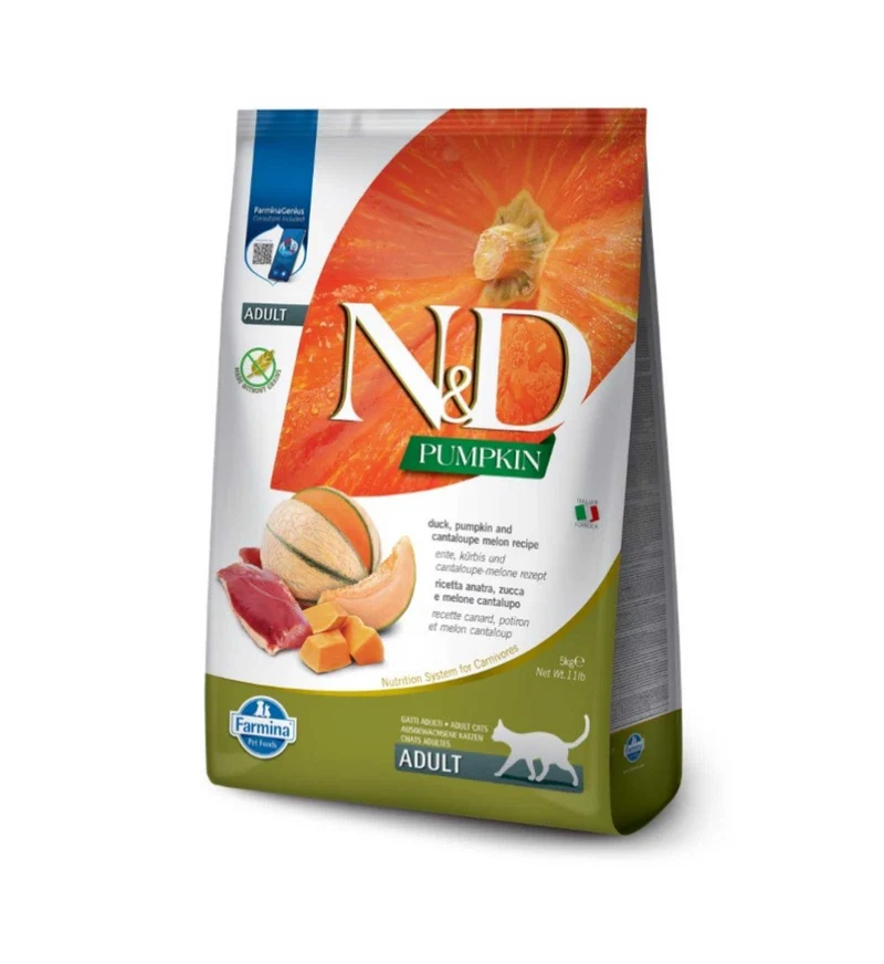 FARMINA N&D GATTO GRAIN FREE ADULT ANATRA ZUCCA E MELONE CANTALUPO