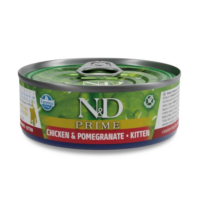 FARMINA N&D DELICIOUS GRAIN FREE GATTO KITTEN PRIME CON POLLO E MELOGRANO DA 70 GR
