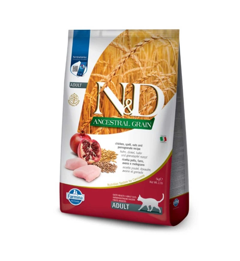 FARMINA N&D ANCESTRAL GATTO LOW GRAIN ADULT POLLO E MELOGRANO