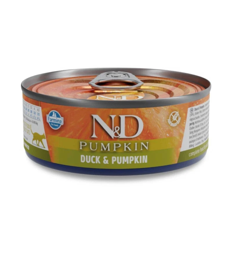 FARMINA N&D DELICIOUS GATTO PUMPKIN CON ANATRA E ZUCCA DA 70 GR IN LATTINA