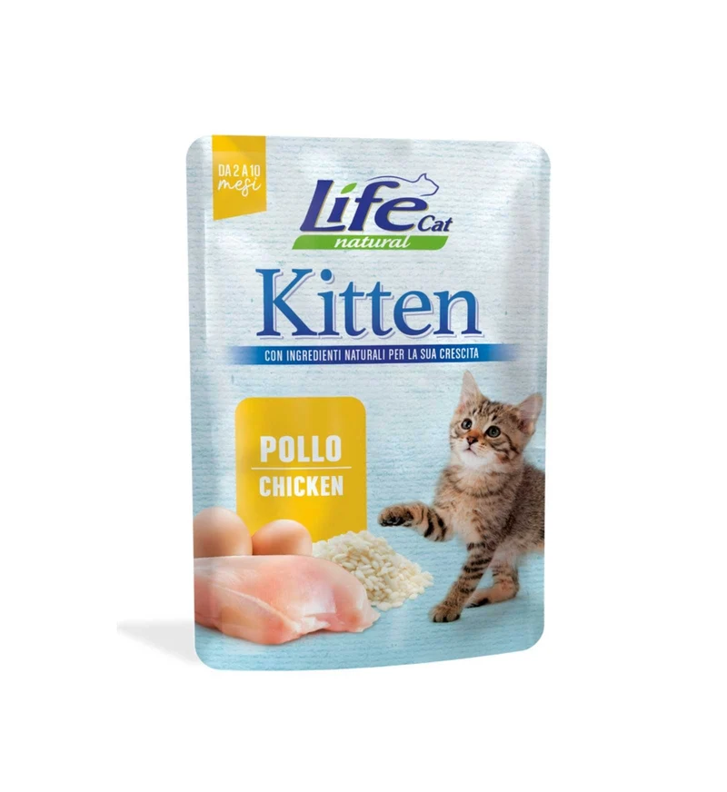 LIFEPETCARE GATTO LIFE CAT NATURAL PER GATTINI KITTEN POLLO DA 70 GR IN BUSTA