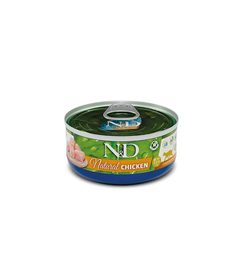 FARMINA N&D GATTO NATURAL CON POLLO DA 70 GR IN LATTINA