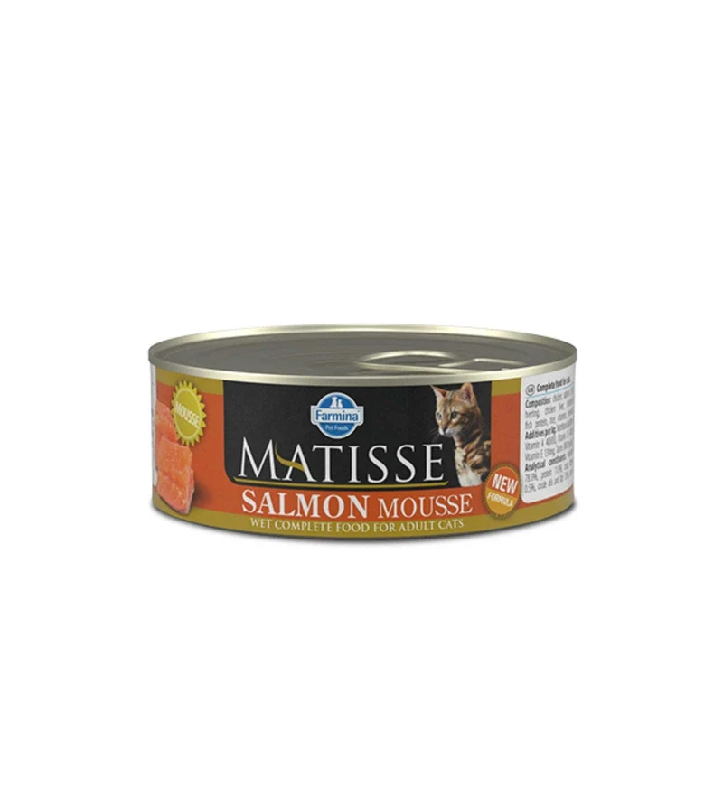 FARMINA MATISSE GATTO MOUSSE AL SALMONE DA 85 GR IN LATTINA