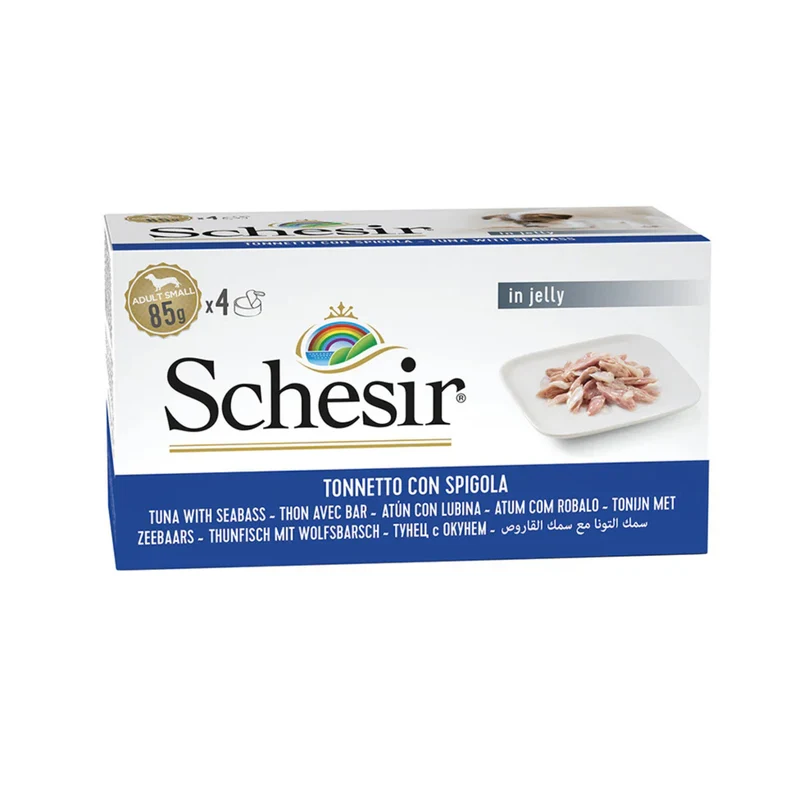Schesir Tuna With Seabass Multipack Wet Dog Food 340G
