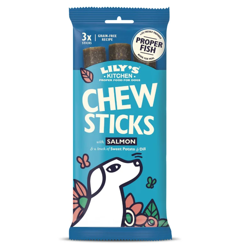 Lily's Kitchen Dog Chew Sticks With Salmon Dog Treats 120G