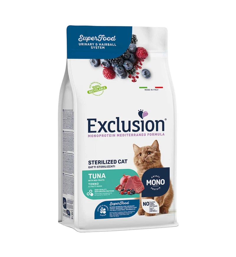 EXCLUSION GATTO NOBLE GRAIN MONOPROTEICO STERILIZZATO TONNO