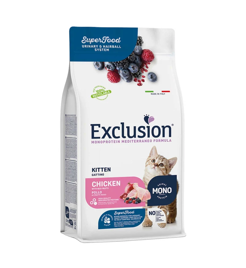 EXCLUSION GATTO NOBLE GRAIN MONOPROTEICO KITTEN POLLO