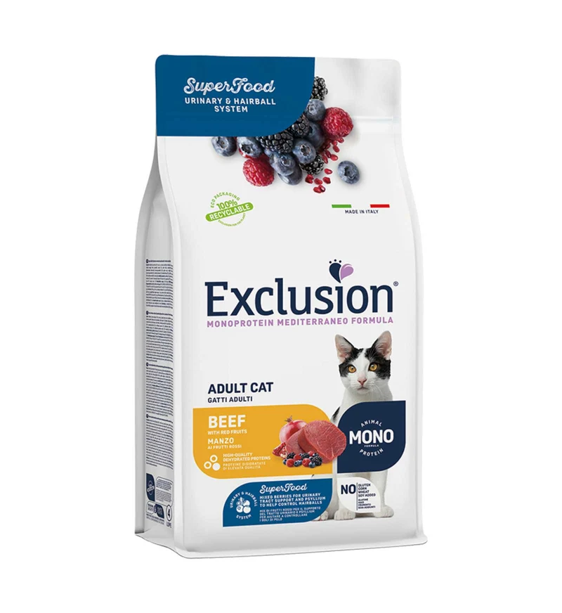 EXCLUSION GATTO NOBLE GRAIN MONOPROTEICO ADULT MANZO