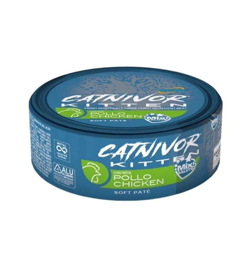 DRN GATTO CATNIVOR MORBIDO PATE' KITTEN CON POLLO DA 80 GR