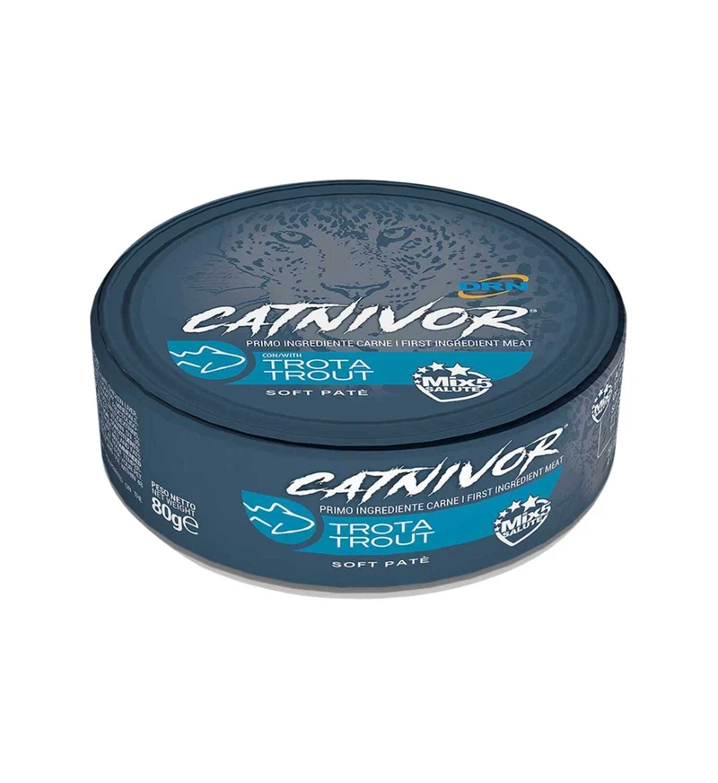 DRN GATTO CATNIVOR MORBIDO PATE' CON TROTA DA 80 GR