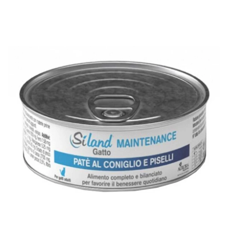 AURORA BIOFARMA SILAND GATTO MANTENIMENTO ADULT CONIGLIO E PISELLI DA 85 GR IN LATTINA