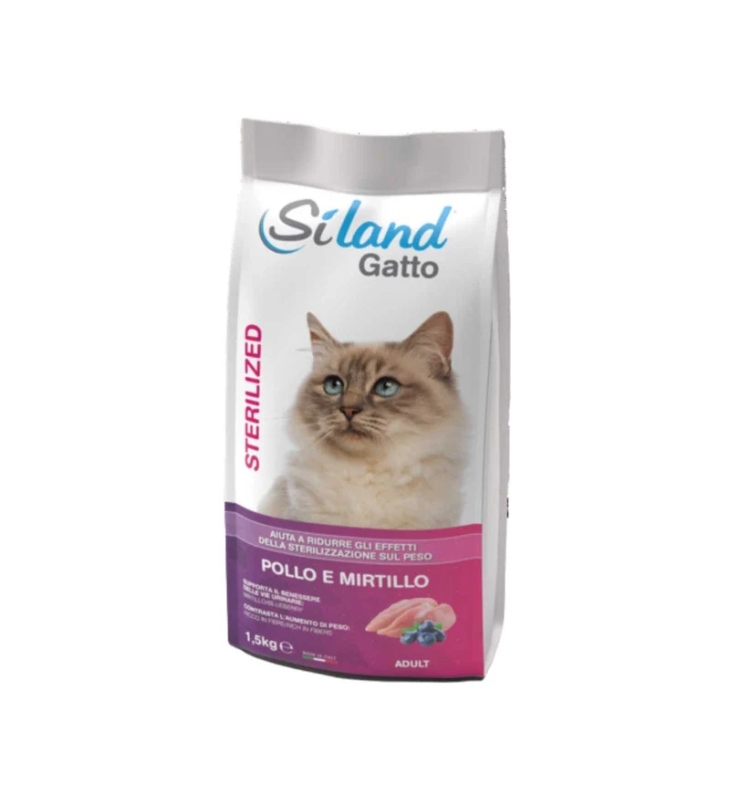 AURORA BIOFARMA SILAND GATTO STERILIZZATO ADULT POLLO E MIRTILLO