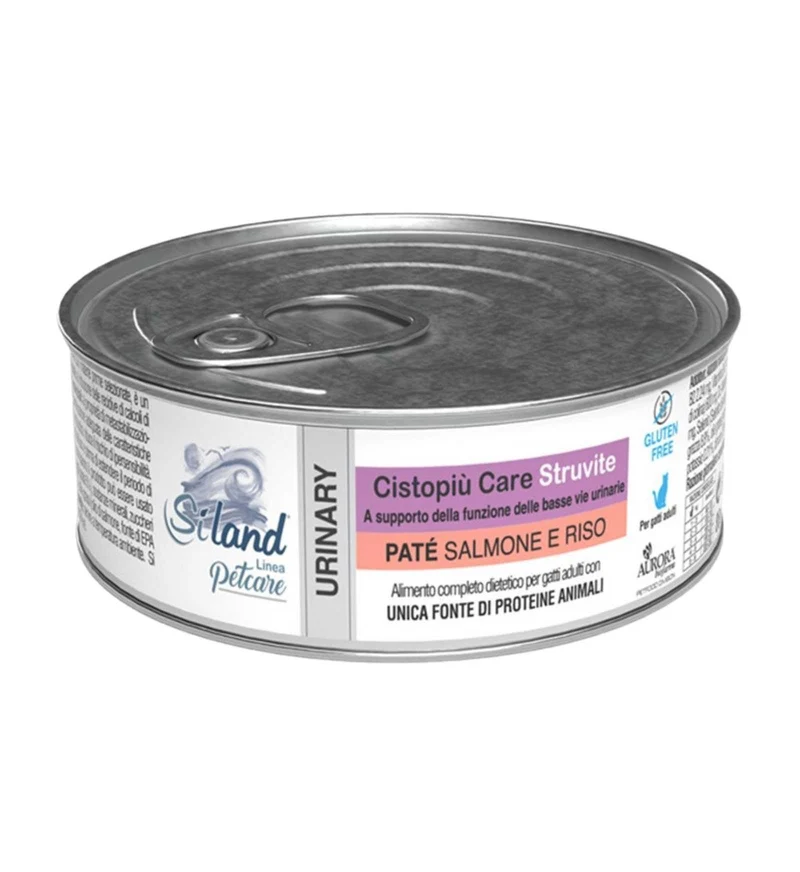 AURORA BIOFARMA SILAND GATTO CISTOPIU' CARE STRUVITE SALMONE E RISO 85 GR