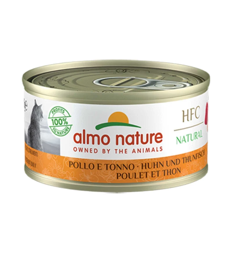 ALMO NATURE HFC GATTO NATURAL CON POLLO E TONNO IN LATTINA