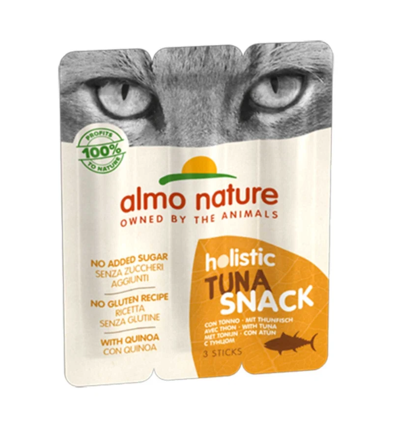 ALMO NATURE GATTO HOLISTIC SNACK AL TONNO 3 STICKS DA 5 GR