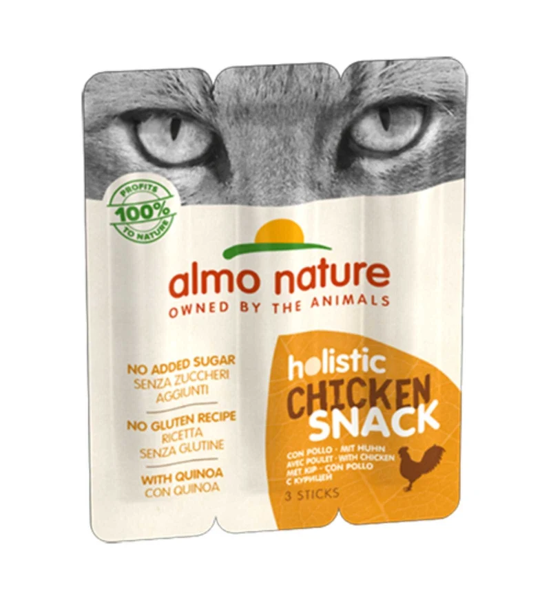 ALMO NATURE GATTO HOLISTIC SNACK AL POLLO 3 STICKS DA 5 GR