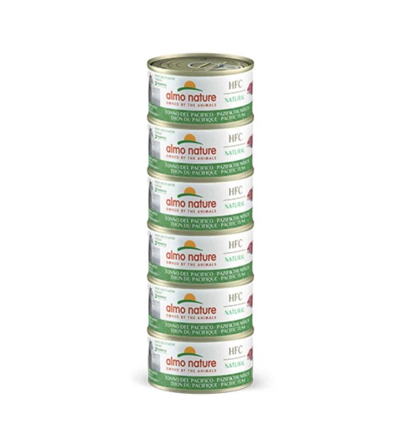ALMO NATURE HFC GATTO NATURE CAT MULTIPACK CON TONNO DEL PACIFICO 6 PEZZI DA 70 GR