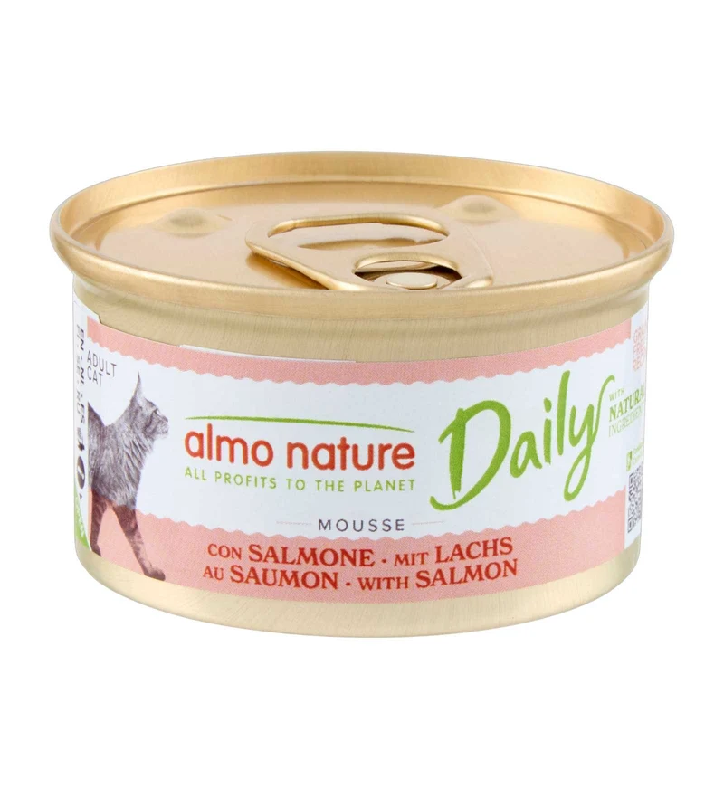 ALMO NATURE GATTO DAILYMENU MOUSSE CON SALMONE DA 85 GR IN LATTINA