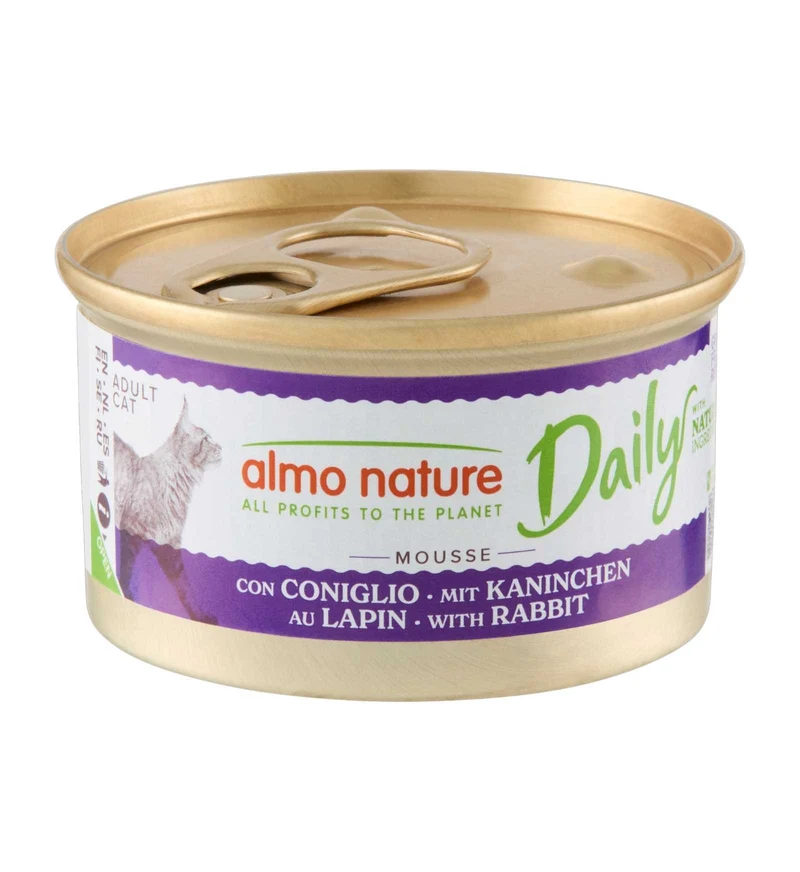 ALMO NATURE GATTO DAILYMENU MOUSSE CON CONIGLIO DA 85 GR IN LATTINA