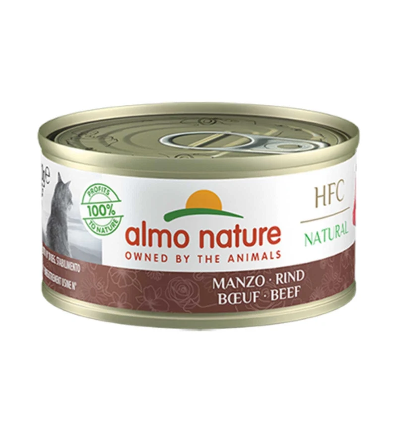 ALMO NATURE HFC GATTO NATURAL CON MANZO DA 70 GR IN LATTINA