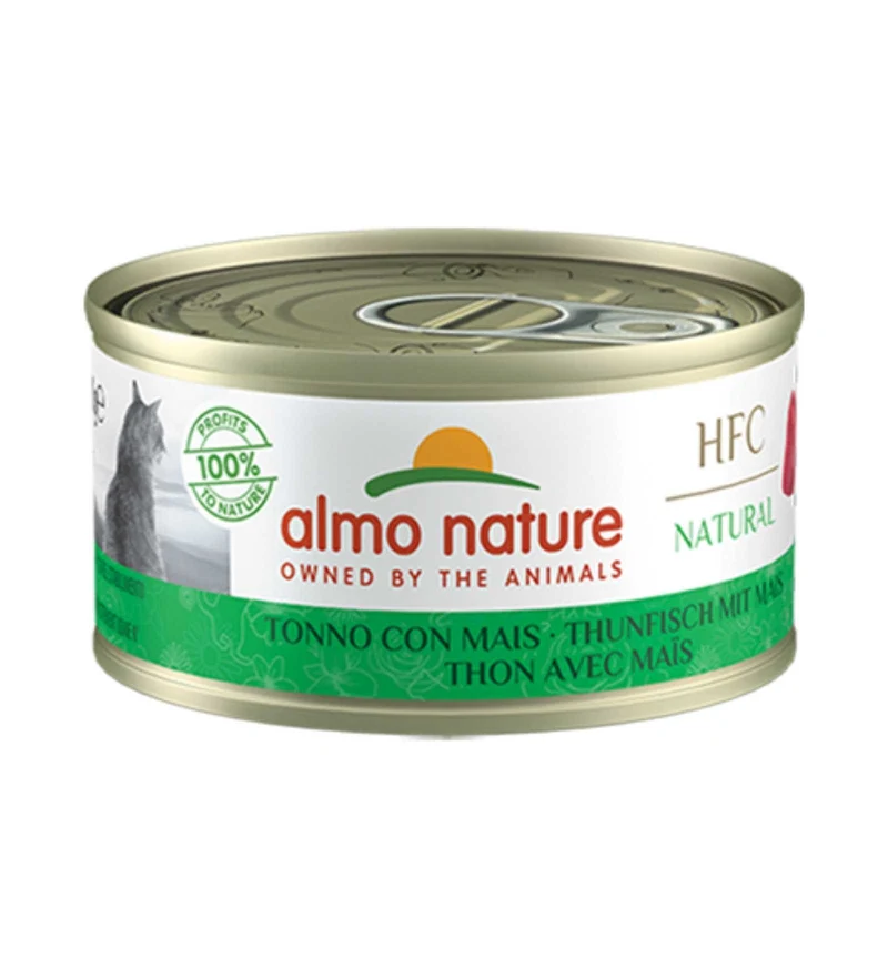 ALMO NATURE HFC GATTO NATURAL CON TONNO E MAIS DA 70 GR IN LATTINA