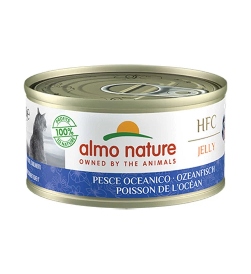 ALMO NATURE HFC GATTO JELLY CON PESCE OCEANICO DA 70 GR IN LATTINA