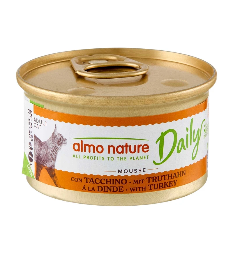 ALMO NATURE GATTO DAILYMENU MOUSSE CON TACCHINO DA 85 GR IN LATTINA