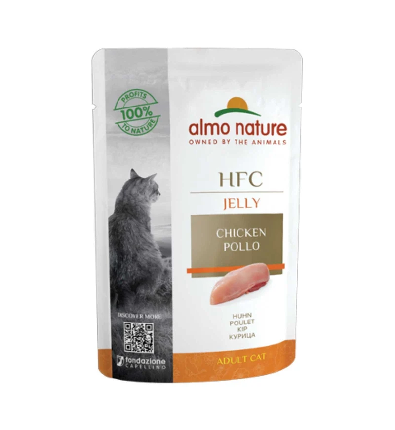 ALMO NATURE HFC GATTO CLASSIC IN GELATINA CON POLLO DA 55 GR IN BUSTA