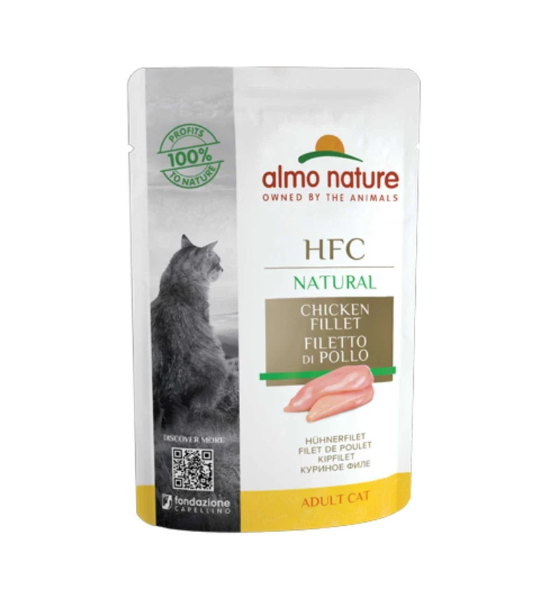 ALMO NATURE HFC GATTO CLASSIC CON FILETTO DI POLLO DA 55 GR IN BUSTA