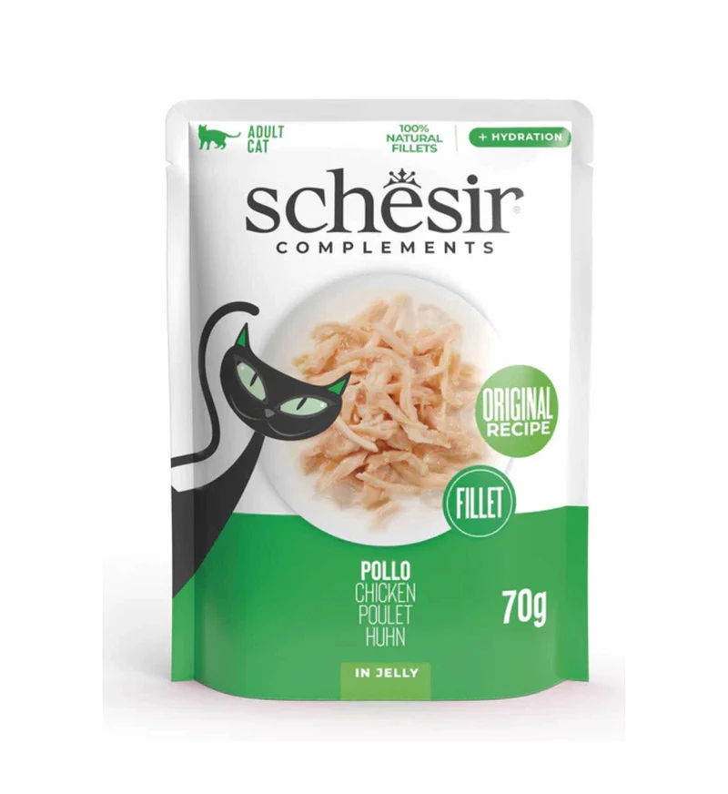 SCHESIR GATTO COMPLEMENTARE POLLO IN GELATINA DA 70 GR IN BUSTA
