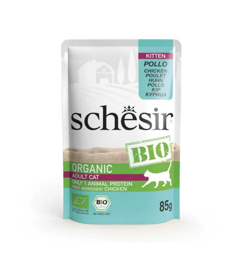 SCHESIR BIO GATTO KITTEN CON POLLO DA 85 GR IN BUSTA