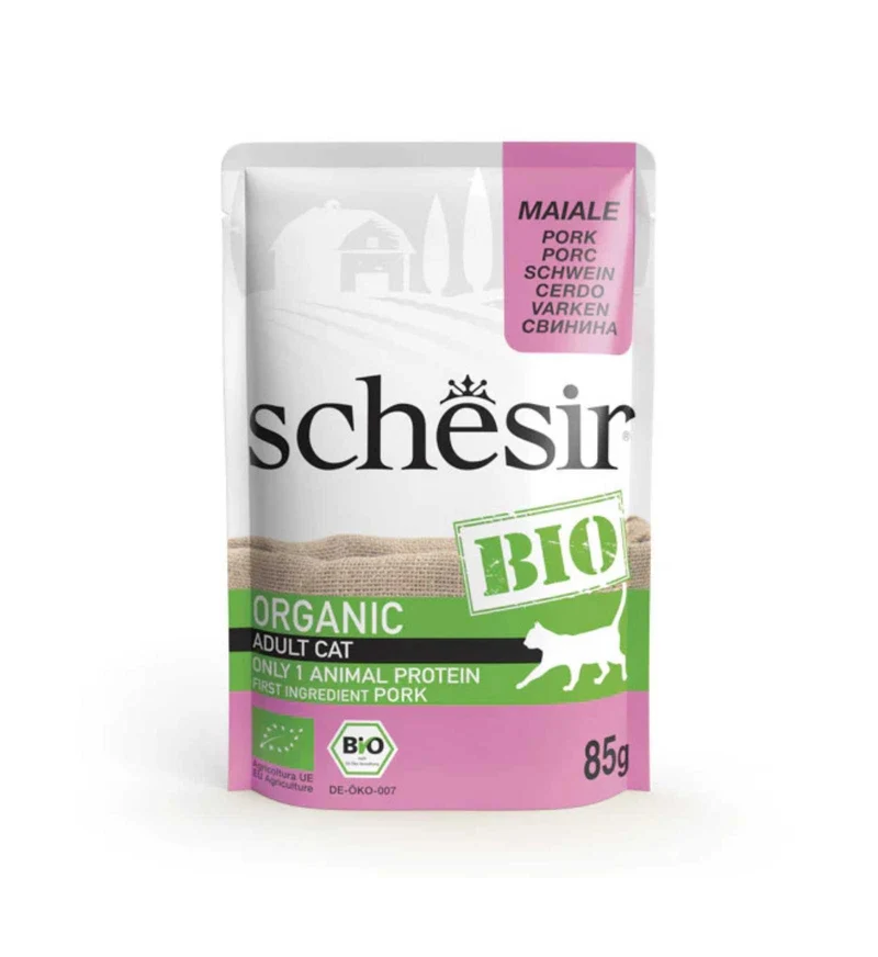 SCHESIR BIO GATTO CON MAIALE DA 85 GR IN BUSTA