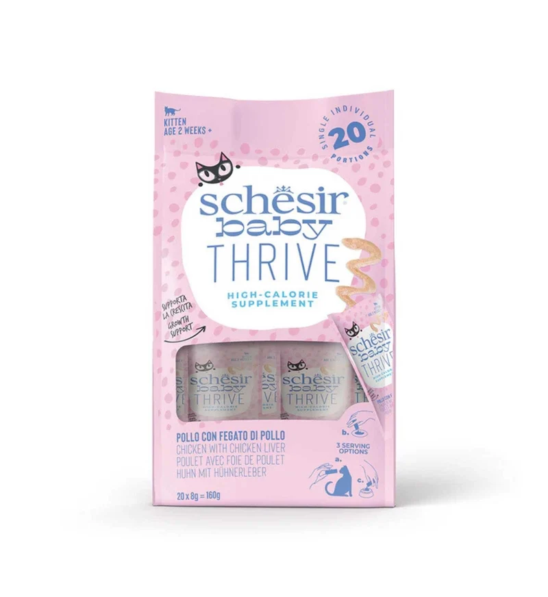 SCHESIR GATTO BABY THRIVE MOUSSE POLLO DA 20 GR x 8 IN BUSTA