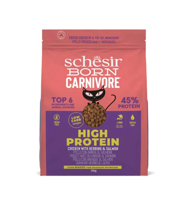 SCHESIR GATTO DRY BORN CARNIVORE POLLO E ARINGA