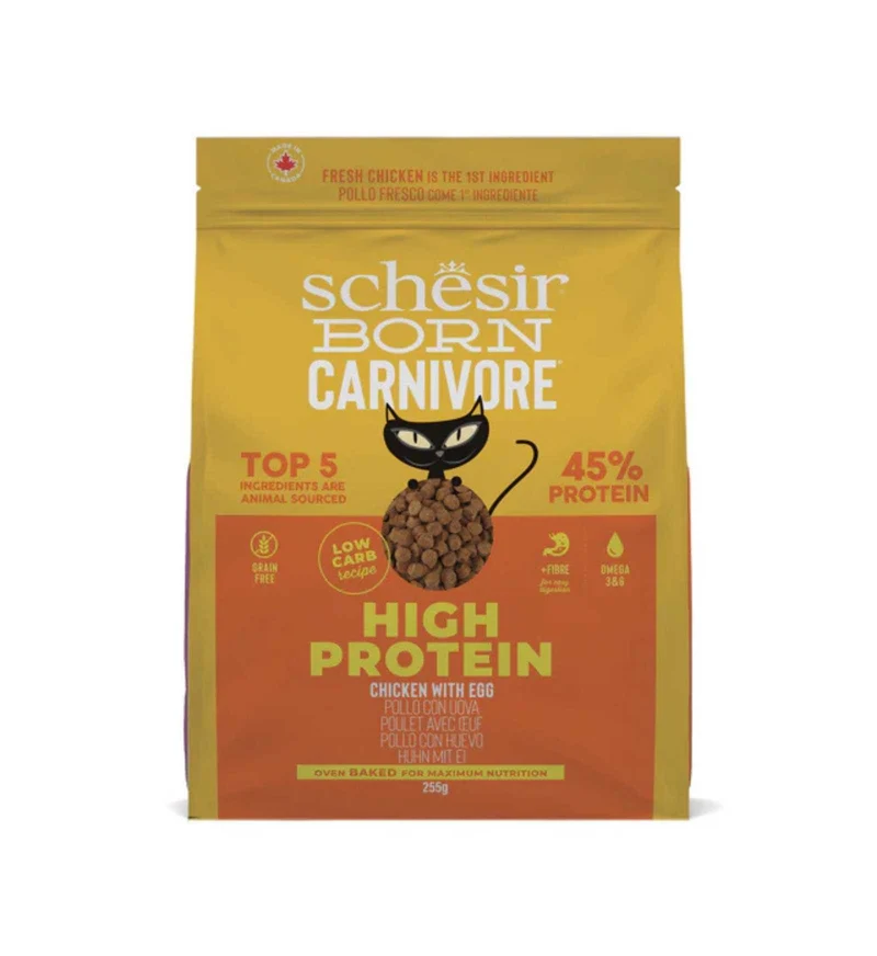 SCHESIR GATTO DRY BORN CARNIVORE POLLO E UOVO