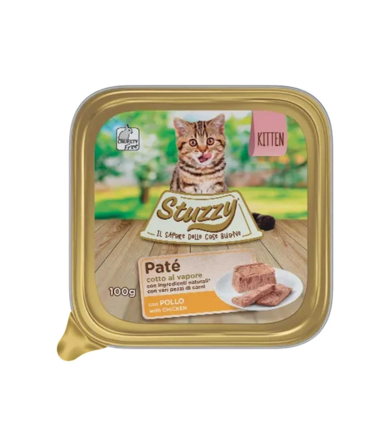 STUZZY GATTO KITTEN CON POLLO DA 100 GR IN VASCHETTA