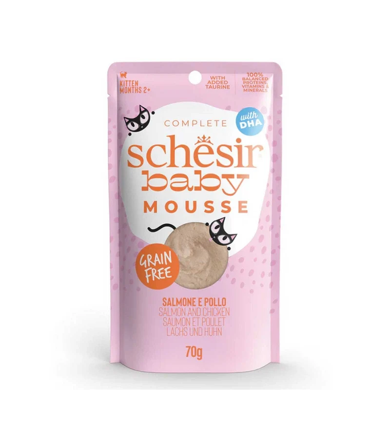 SCHESIR GATTO BABY MOUSSE SALMONE DA 70 GR IN BUSTA