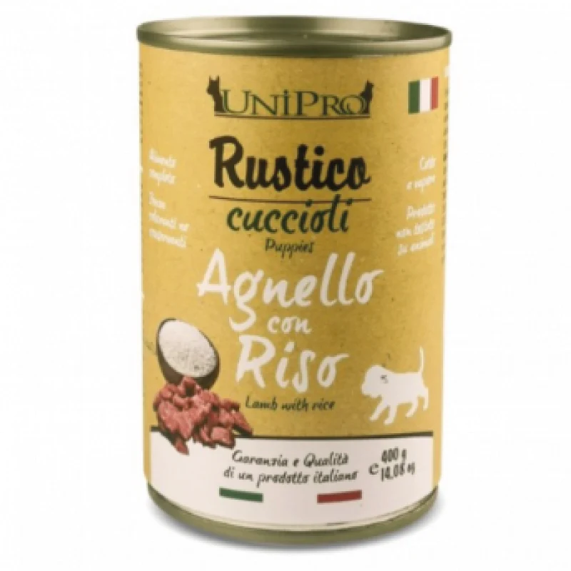 Unipro - Rustico - Puppy - Agnello e Riso - 400gr