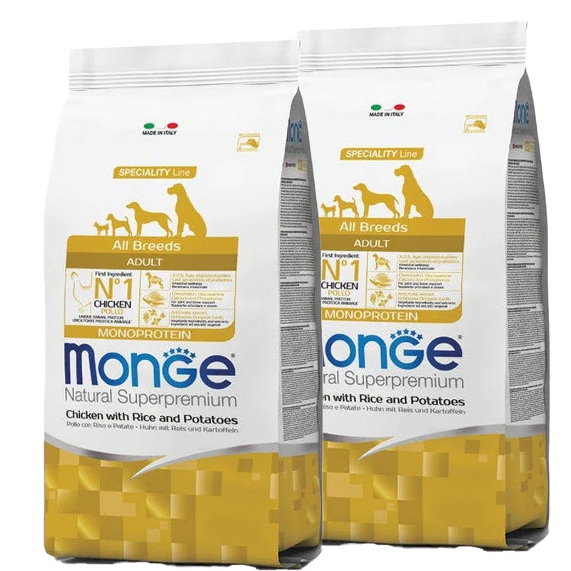 KIT 2 X Monge - Natural Superpremium - All Breeds Adult - Pollo - 12 kg