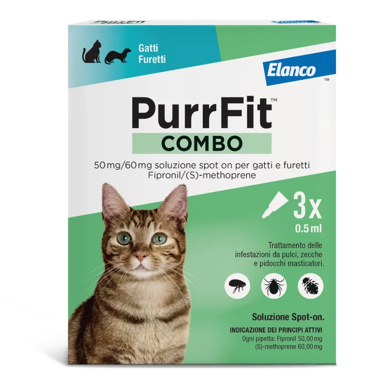 Elanco - Purrfit Combo - Gatti - 3 pipette
