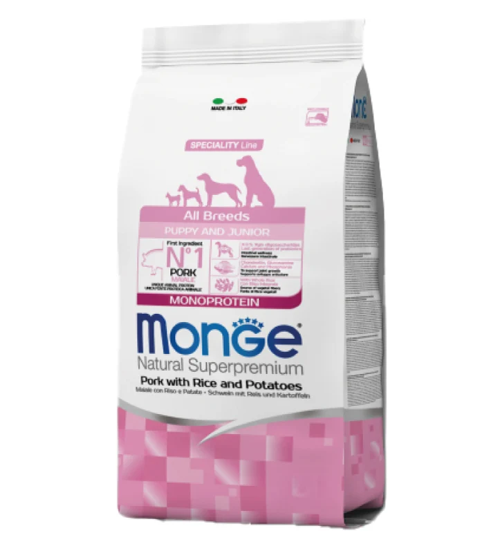Monge - Natural Superpremium - All Breeds - Puppy&Junior - Maiale - 12 kg