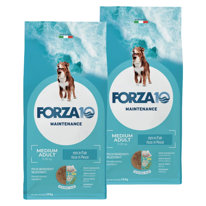 KIT 2 X Forza 10 - Maintenance - Medium - Adult - Pesce - 12kg - DOPPIO SACCO