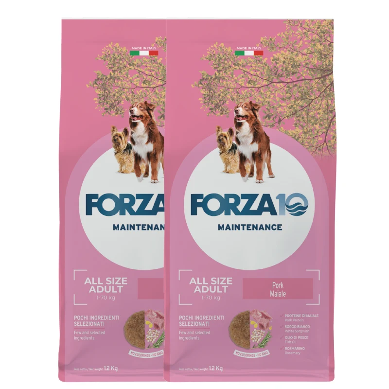 KIT 2 X Forza 10 - Maintenance - All Size - Adult - Maiale - 12kg - DOPPIO SACCO