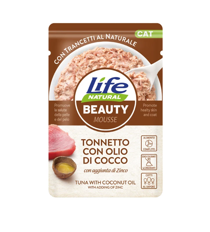 Life Cat - Natural - Mousse - Beauty - Tonnetto con Olio di Cocco - 70gr