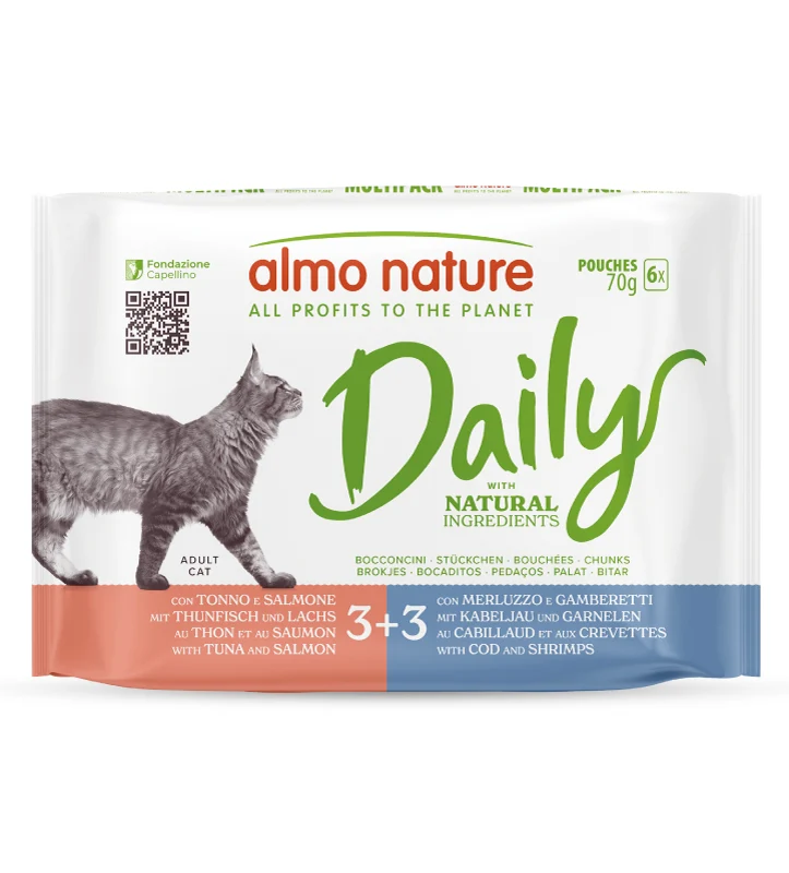 Almo Nature - Daily Cat - Multipack - Adult - 6 buste da 70gr