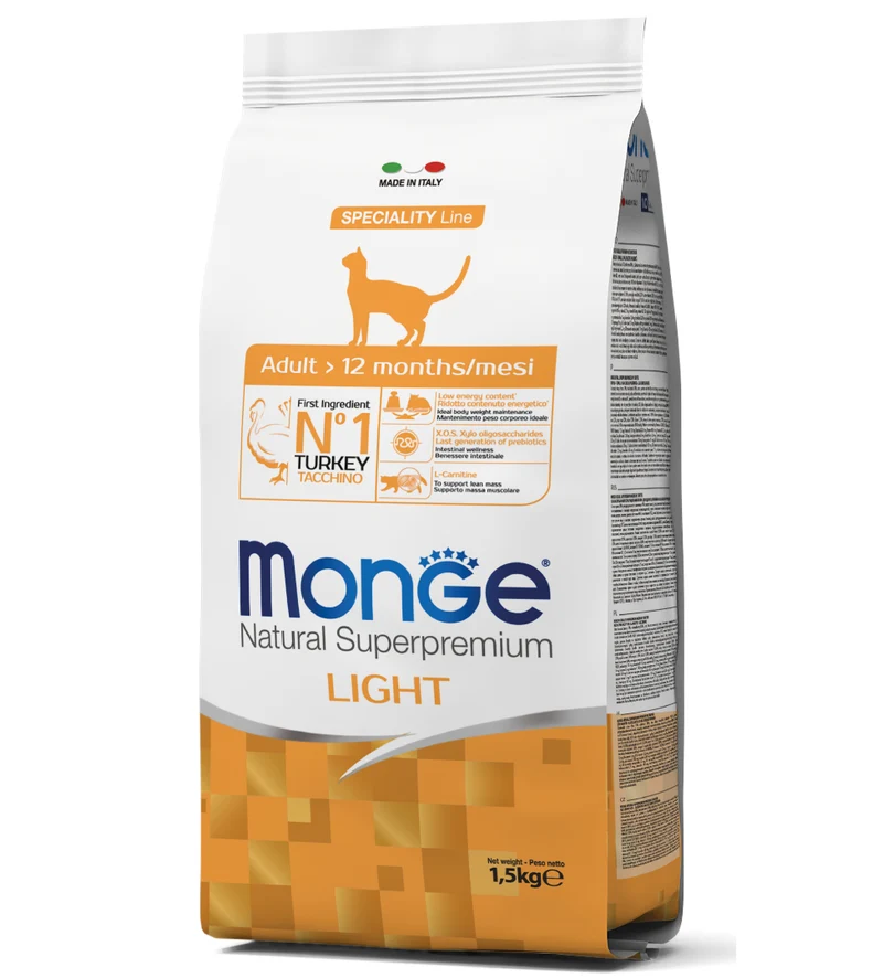 Monge Cat - Natural Superpremium - Light - 1.5 kg