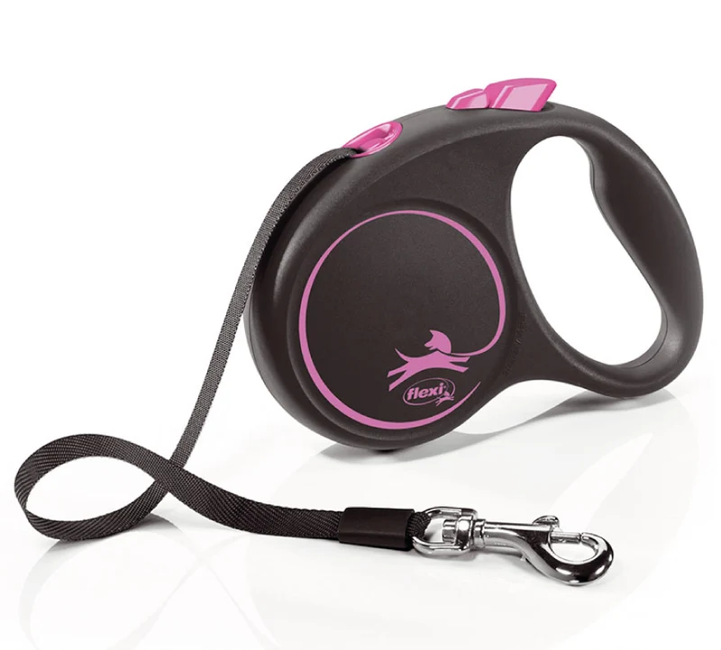 Flexi - Black Design - Guinzaglio in Fettuccia - M