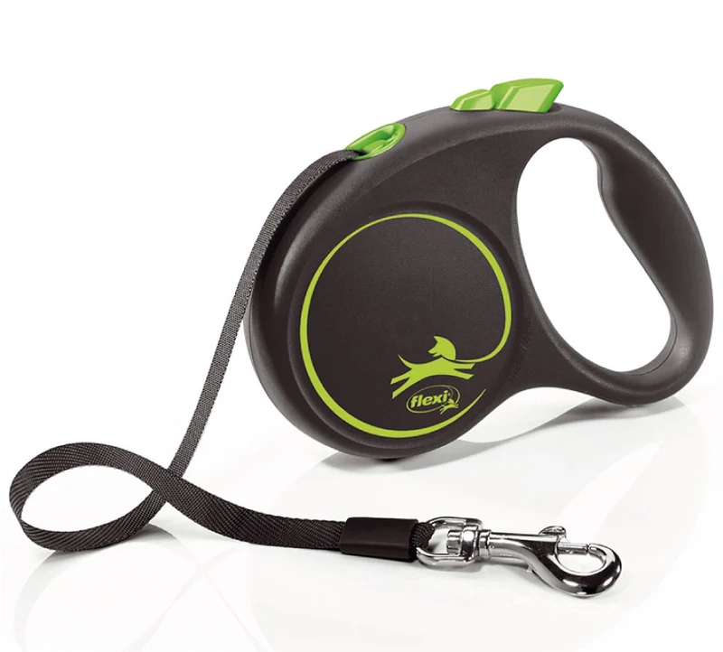 Flexi - Black Design - Guinzaglio in Fettuccia - M