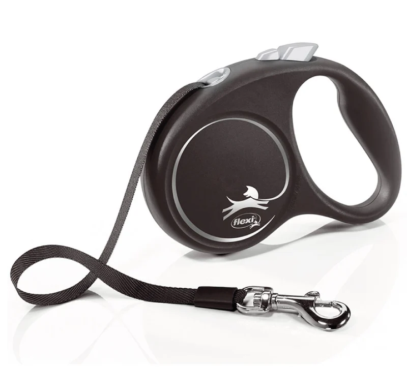 Flexi - Black Design - Guinzaglio in Fettuccia - S