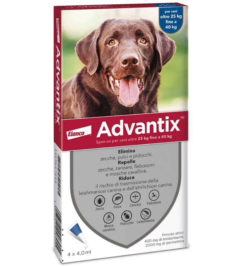 Elanco - Advantix - Da 25 a 40 kg - 4 pipette